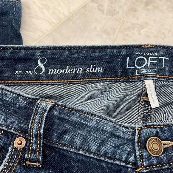 EUC Loft Modern Slim Jeans Sz 29/8 - Picture 2 of 6